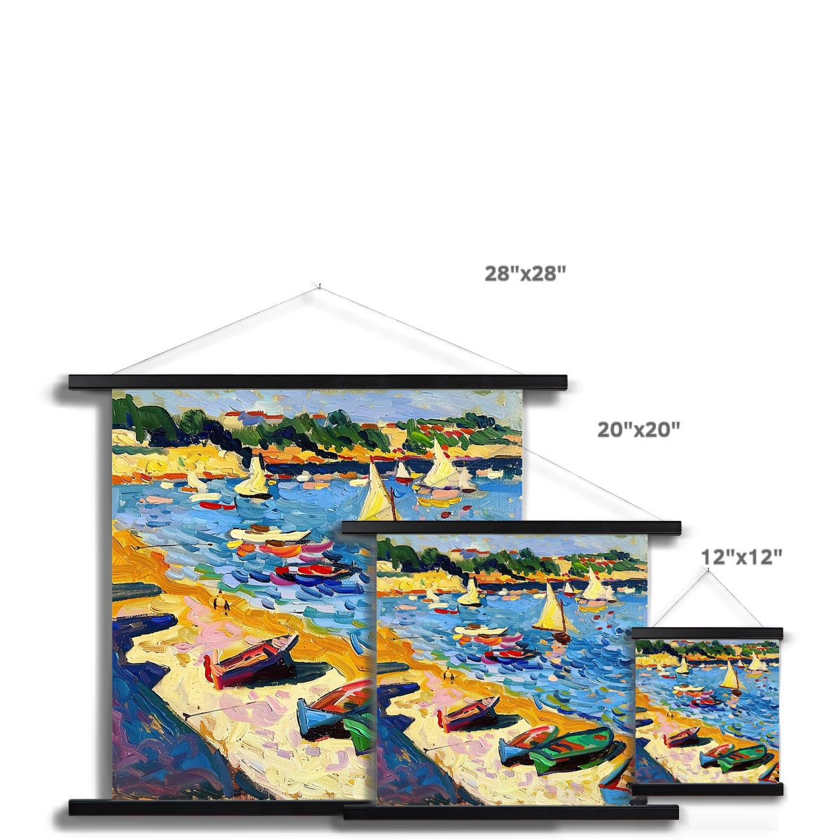 Fauvism Seaside Fine Art Print with Hanger