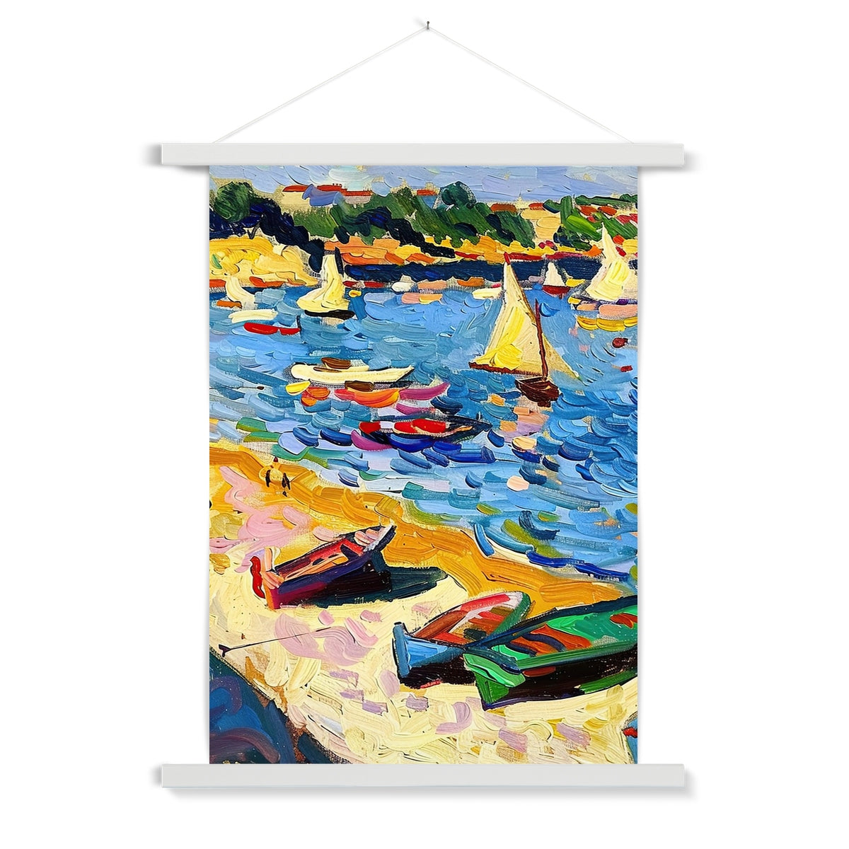Fauvism Seaside Fine Art Print with Hanger