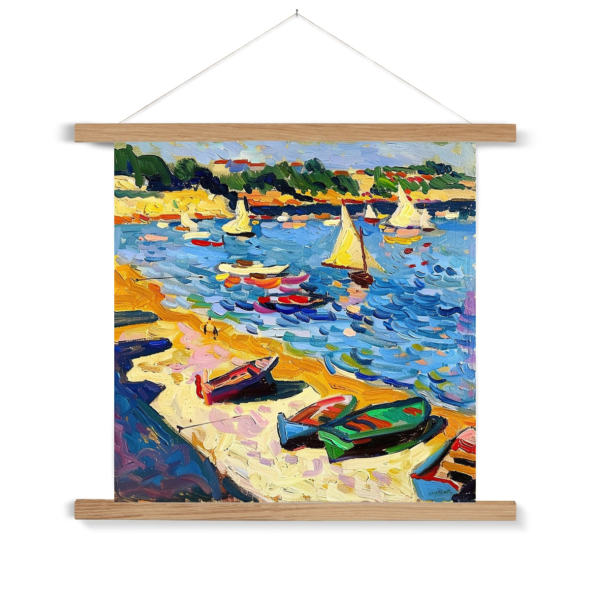 Fauvism Seaside Fine Art Print with Hanger
