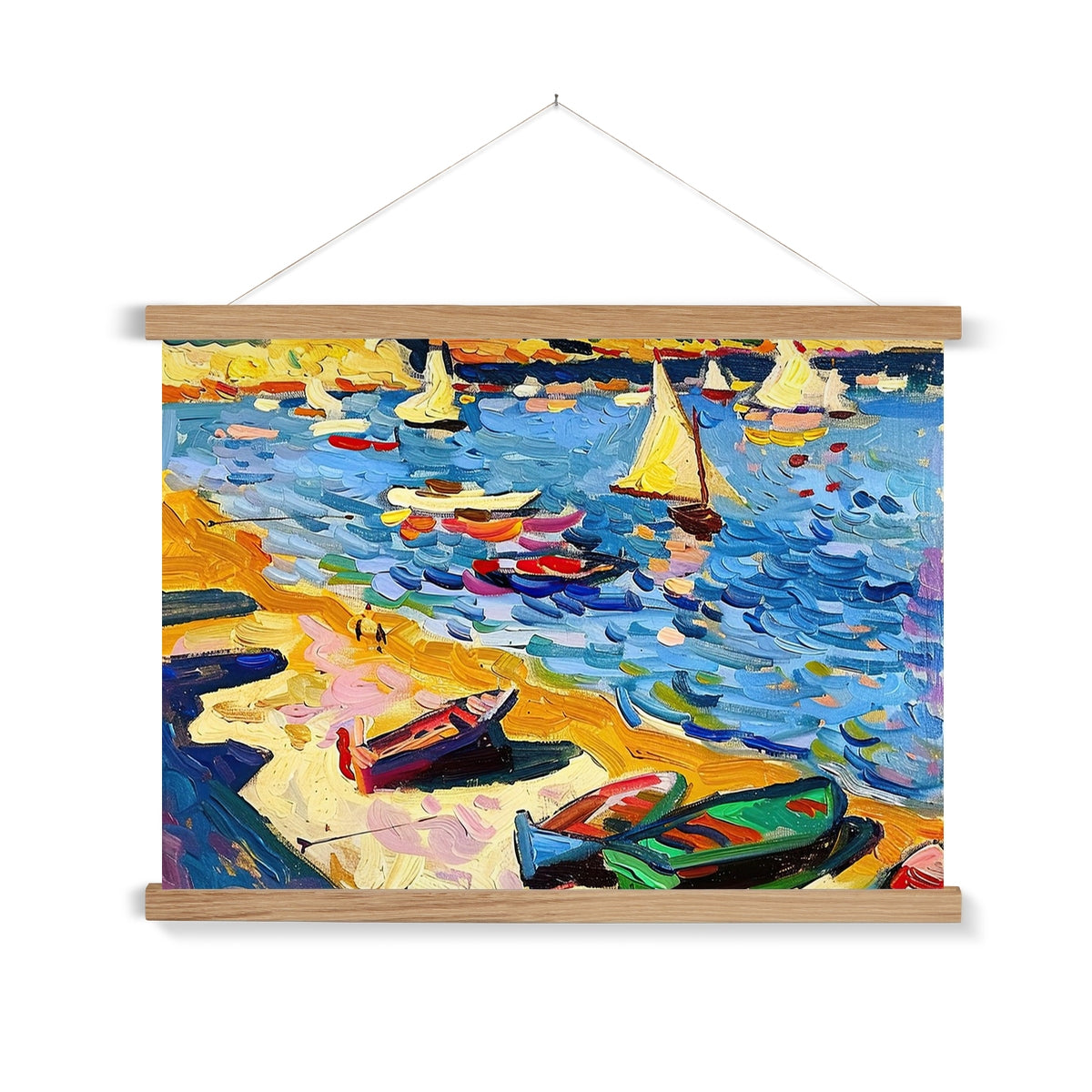 Fauvism Seaside Fine Art Print with Hanger