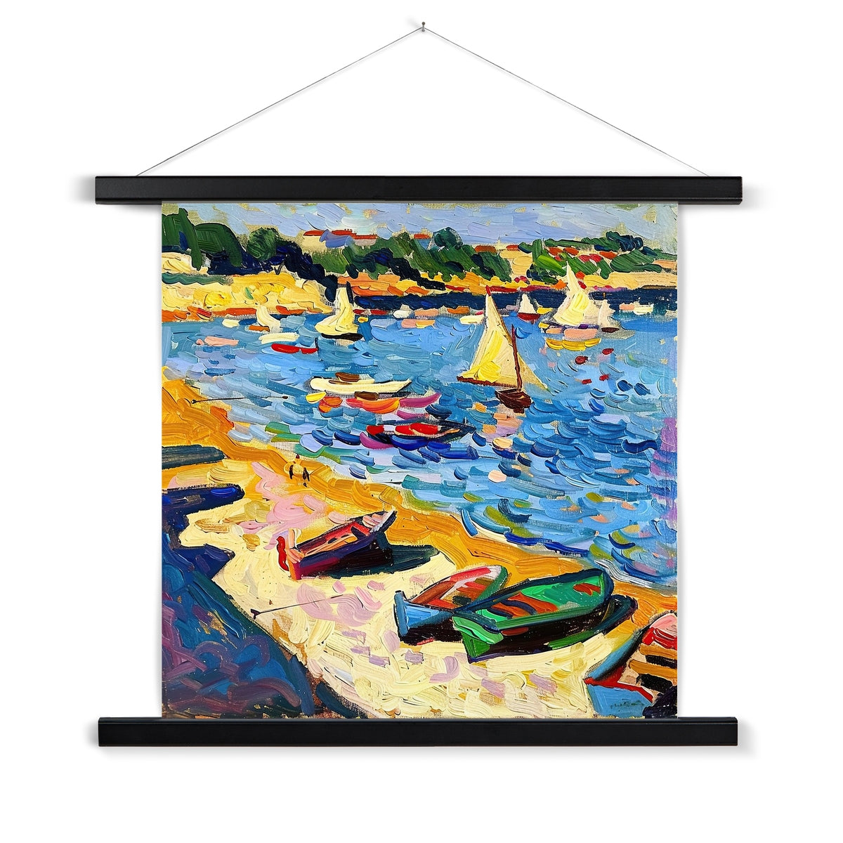 Fauvism Seaside Fine Art Print with Hanger