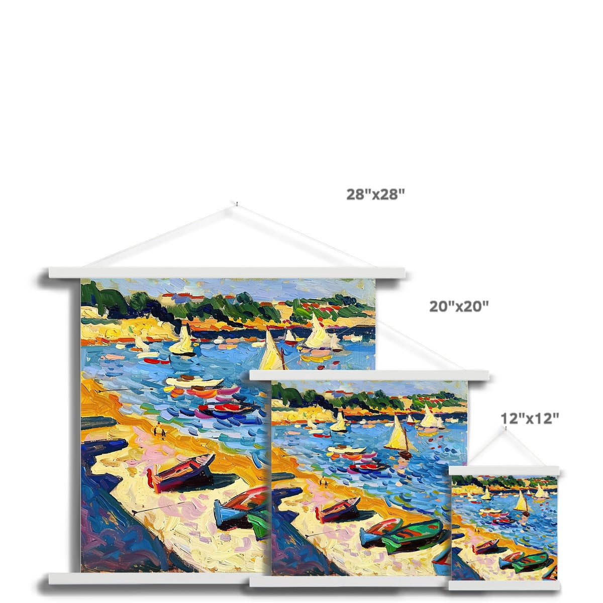 Fauvism Seaside Fine Art Print with Hanger