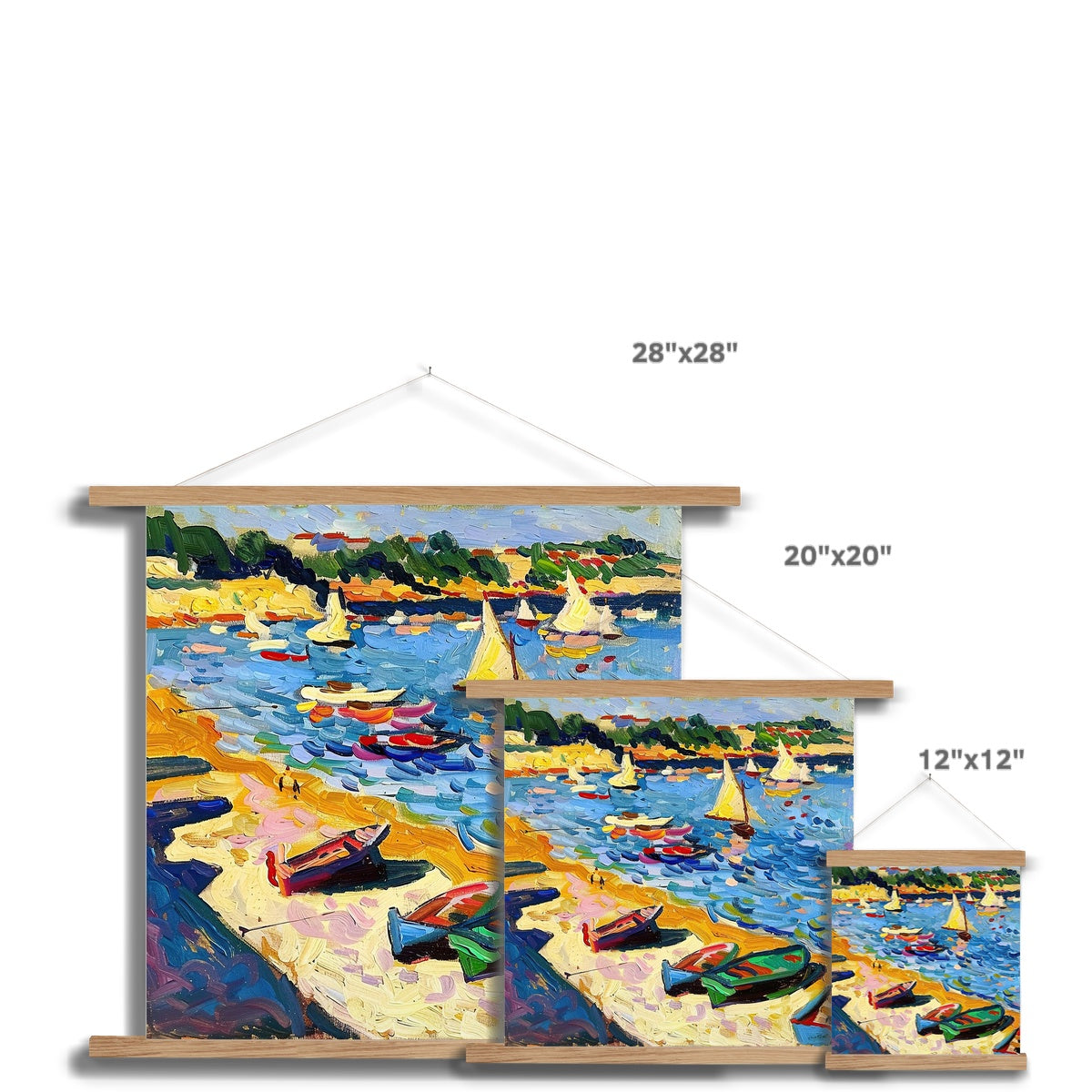 Fauvism Seaside Fine Art Print with Hanger