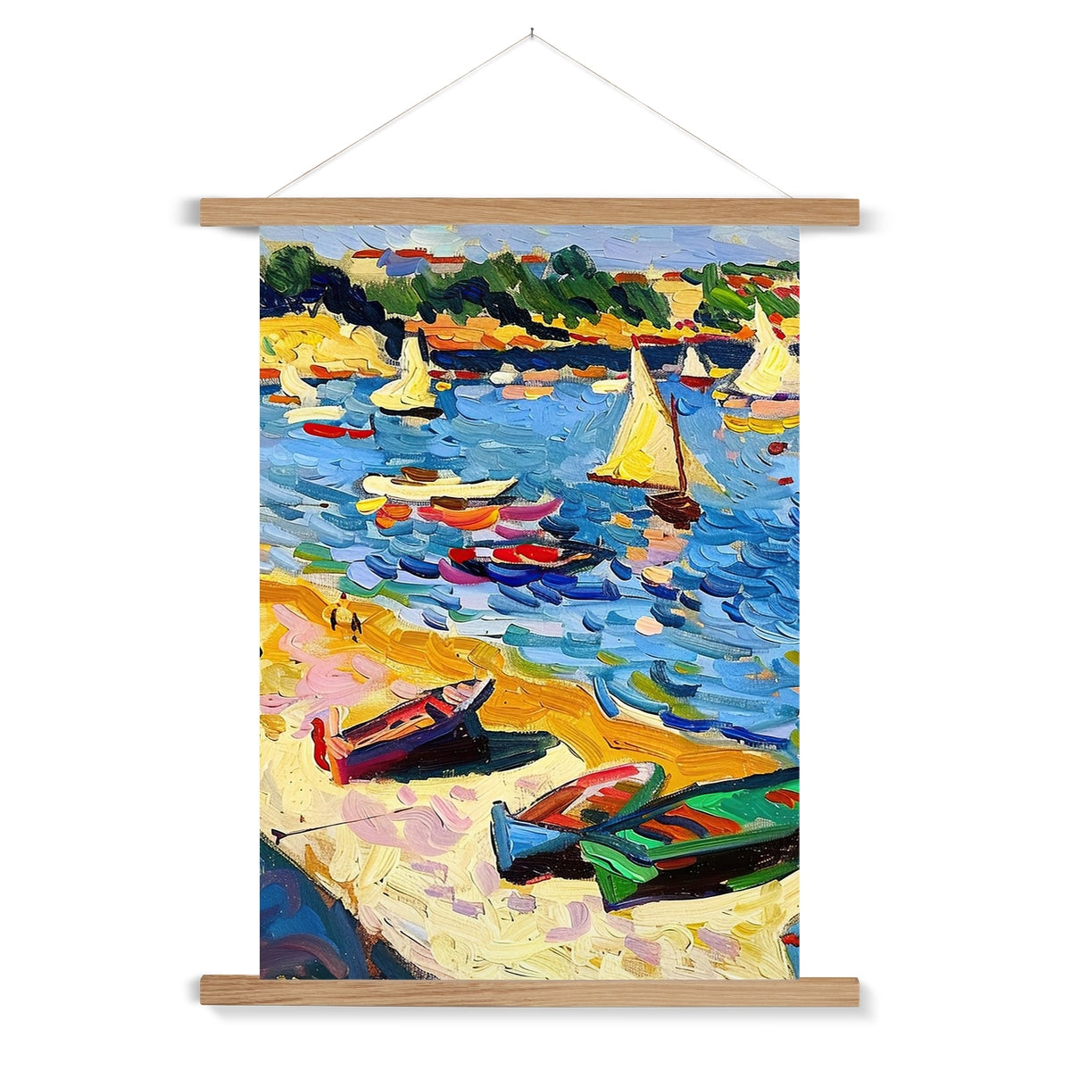 Fauvism Seaside Fine Art Print with Hanger